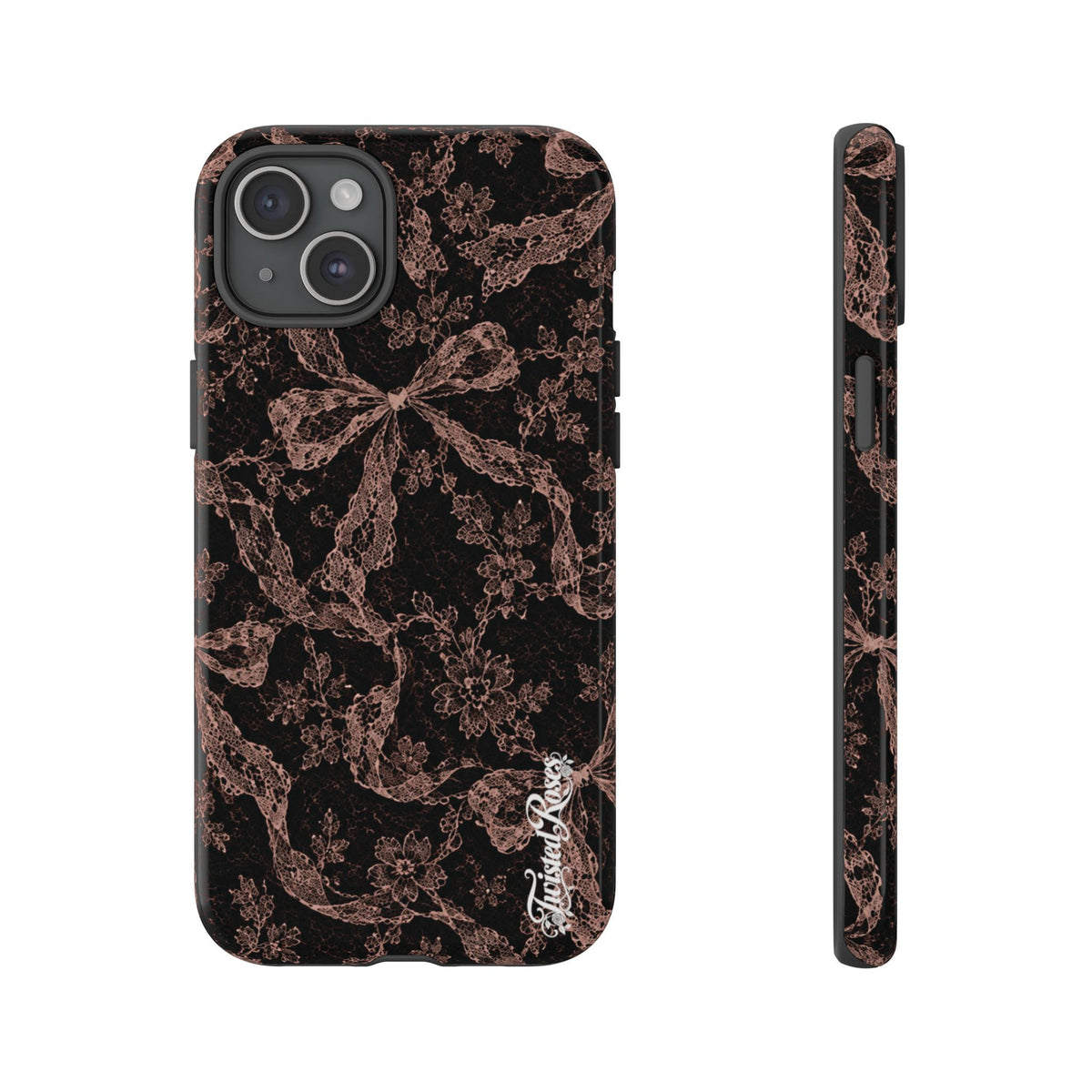 🎀 Coquette Noir 🖤– Laced in Trouble Phone Case