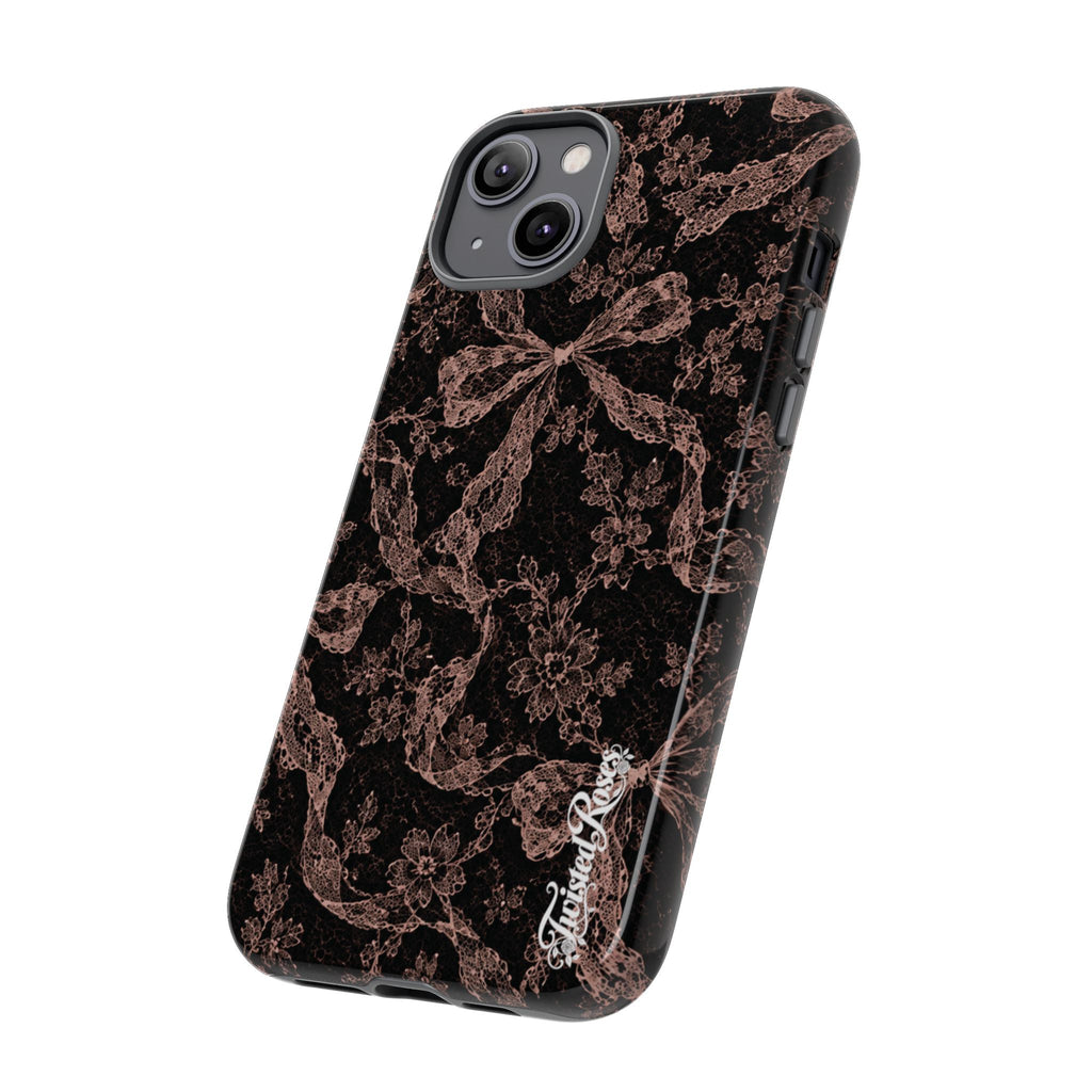 🎀 Coquette Noir 🖤– Laced in Trouble Phone Case