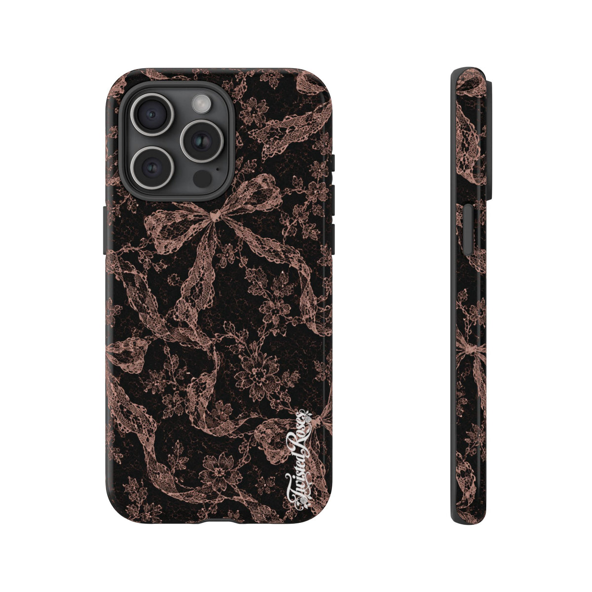 🎀 Coquette Noir 🖤– Laced in Trouble Phone Case