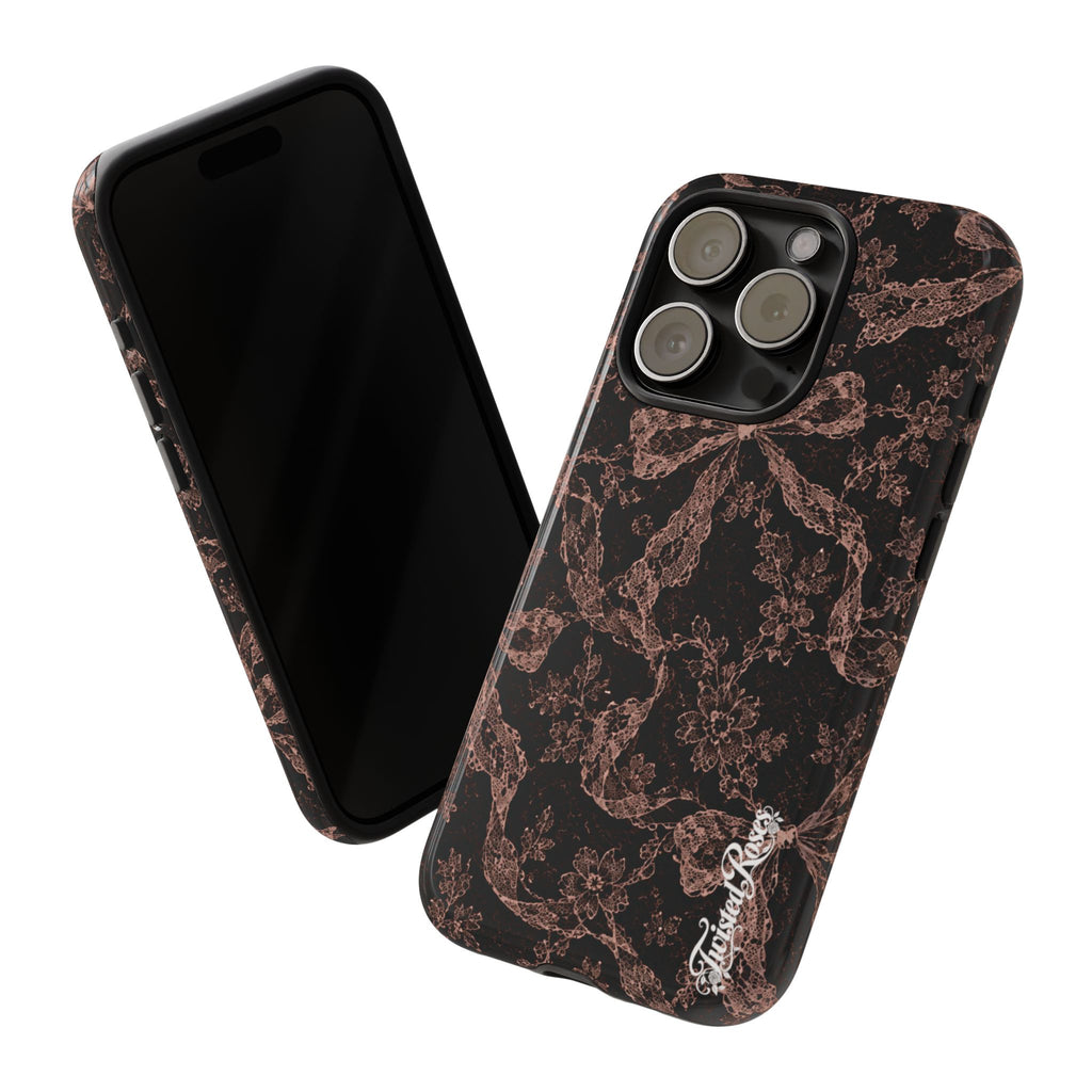 🎀 Coquette Noir 🖤– Laced in Trouble Phone Case