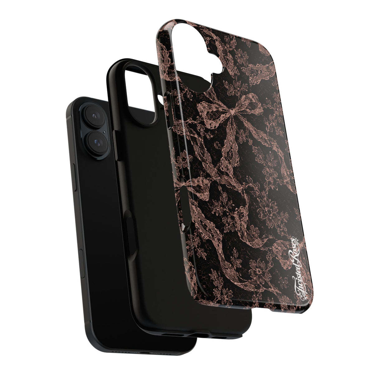 🎀 Coquette Noir 🖤– Laced in Trouble Phone Case