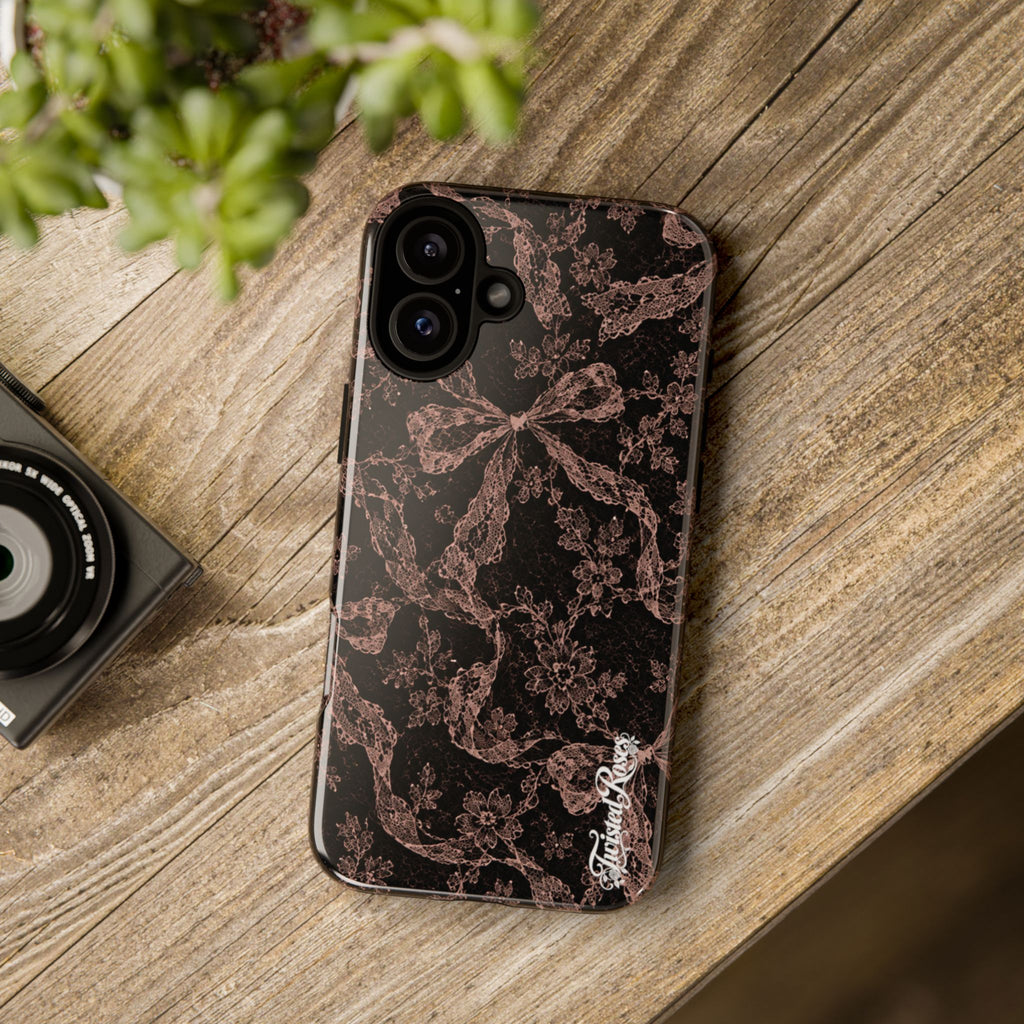 🎀 Coquette Noir 🖤– Laced in Trouble Phone Case