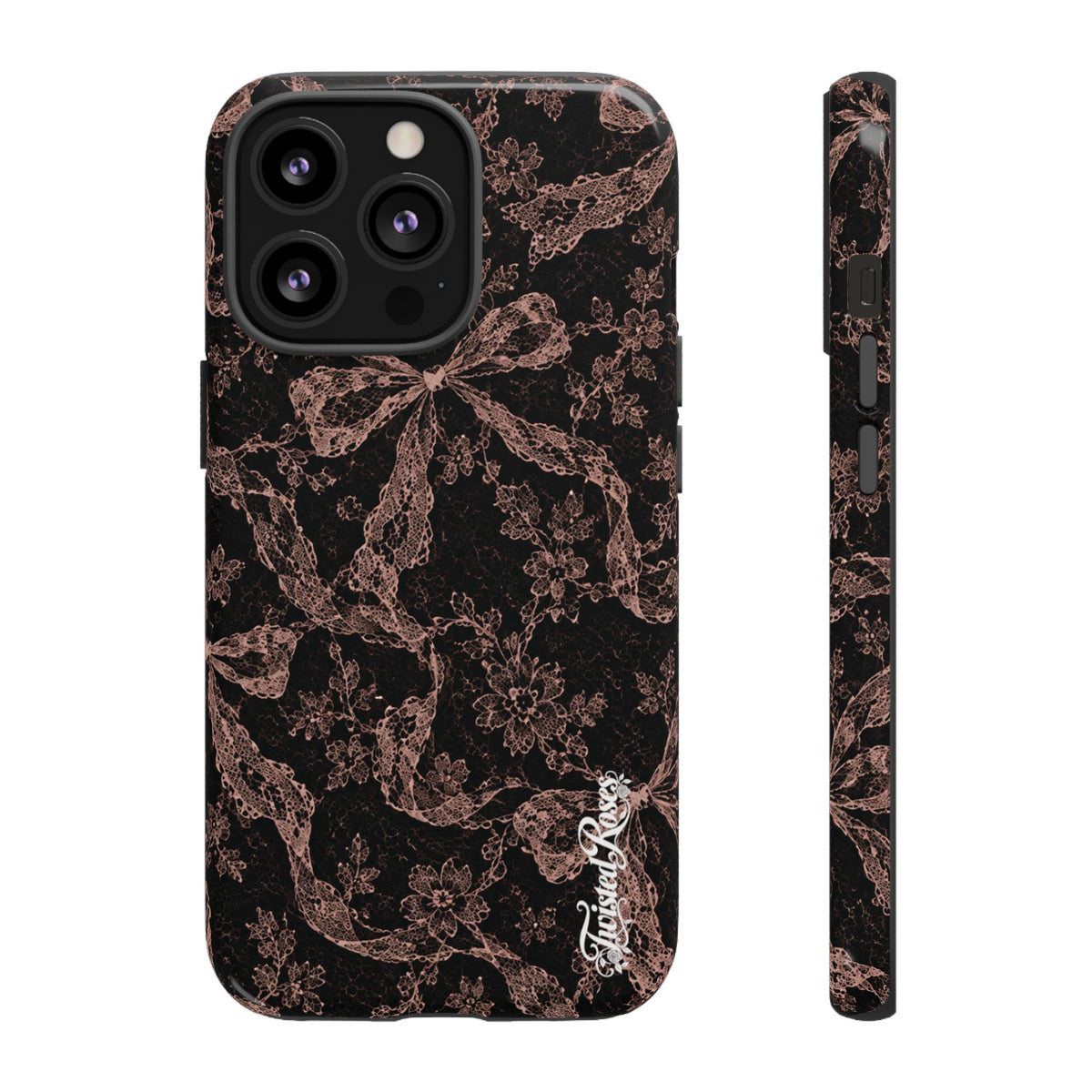 🎀 Coquette Noir 🖤– Laced in Trouble Phone Case
