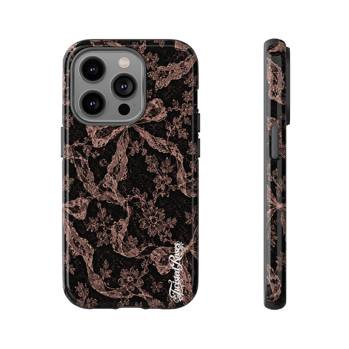 🎀 Coquette Noir 🖤– Laced in Trouble Phone Case