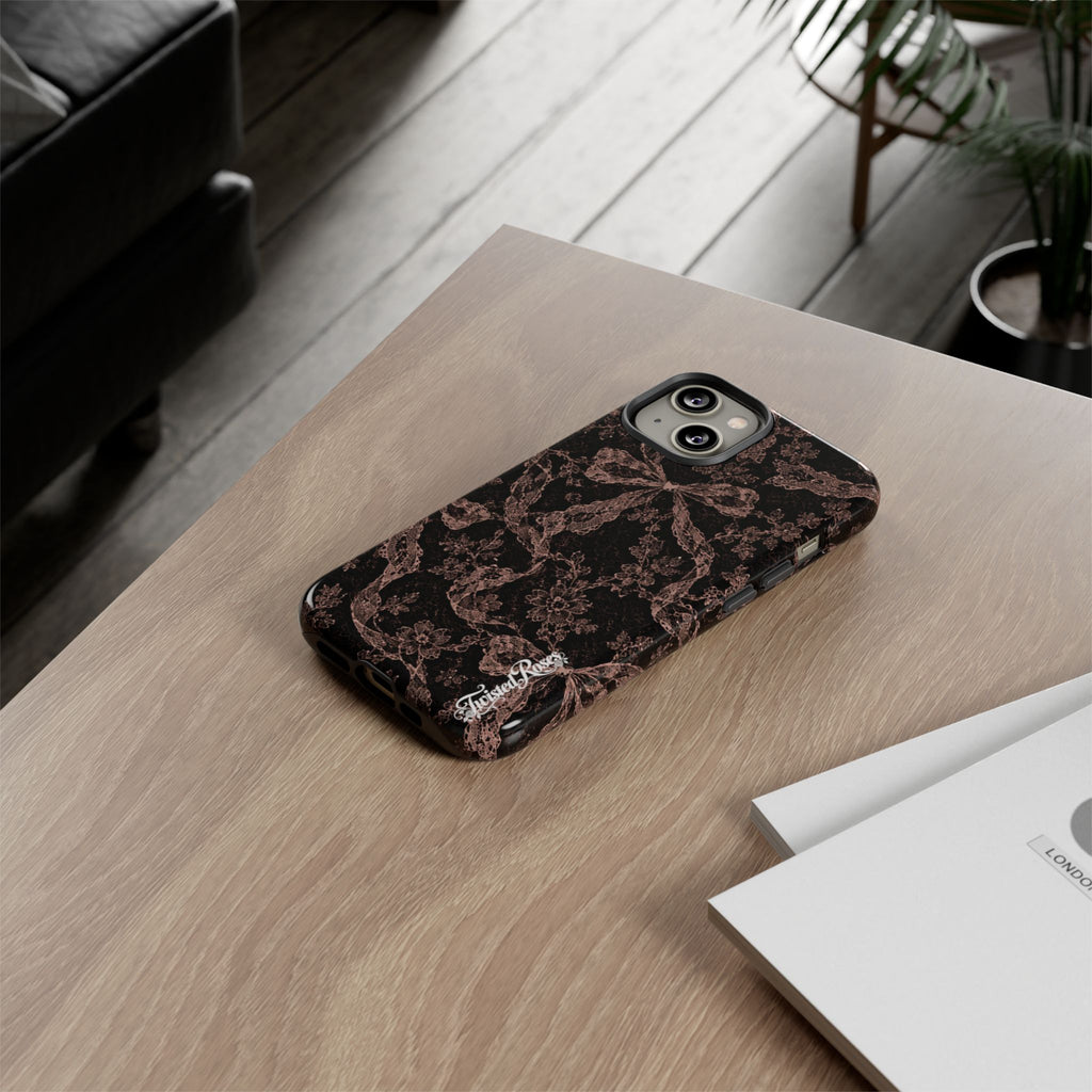 🎀 Coquette Noir 🖤– Laced in Trouble Phone Case