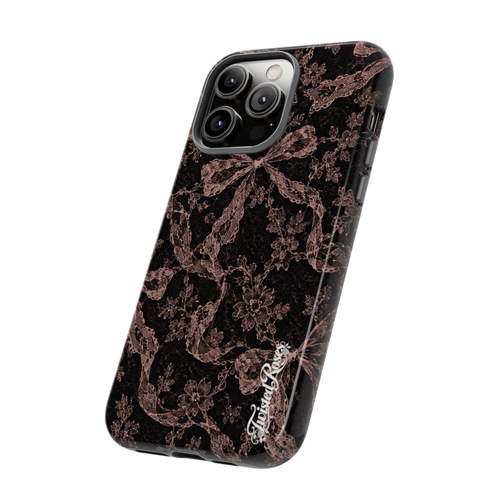 🎀 Coquette Noir 🖤– Laced in Trouble Phone Case