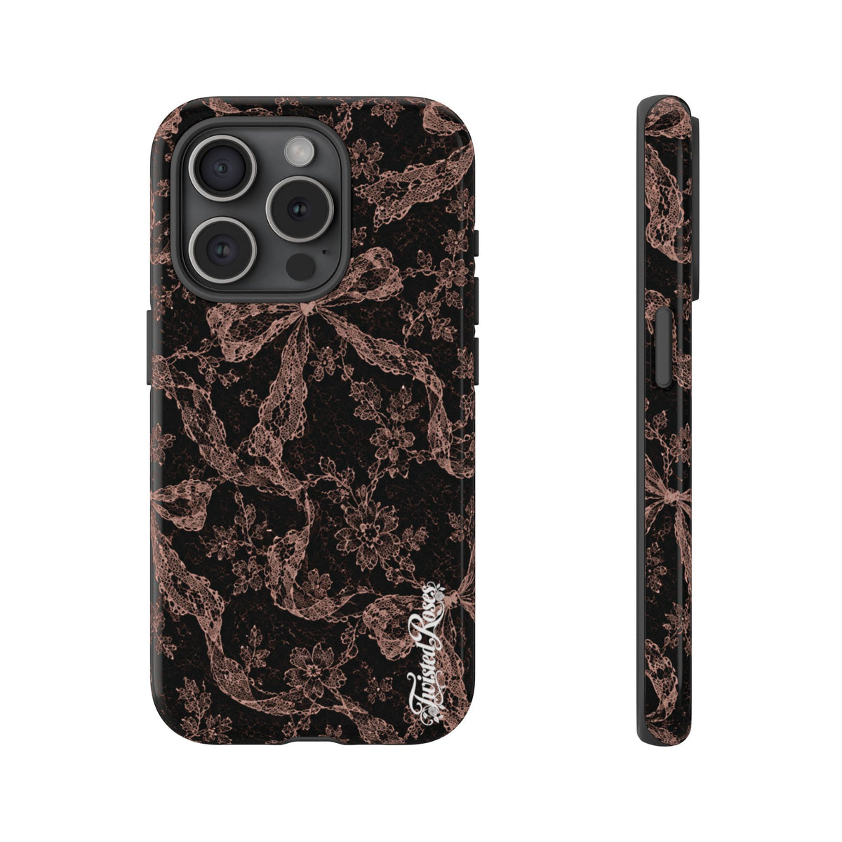 🎀 Coquette Noir 🖤– Laced in Trouble Phone Case