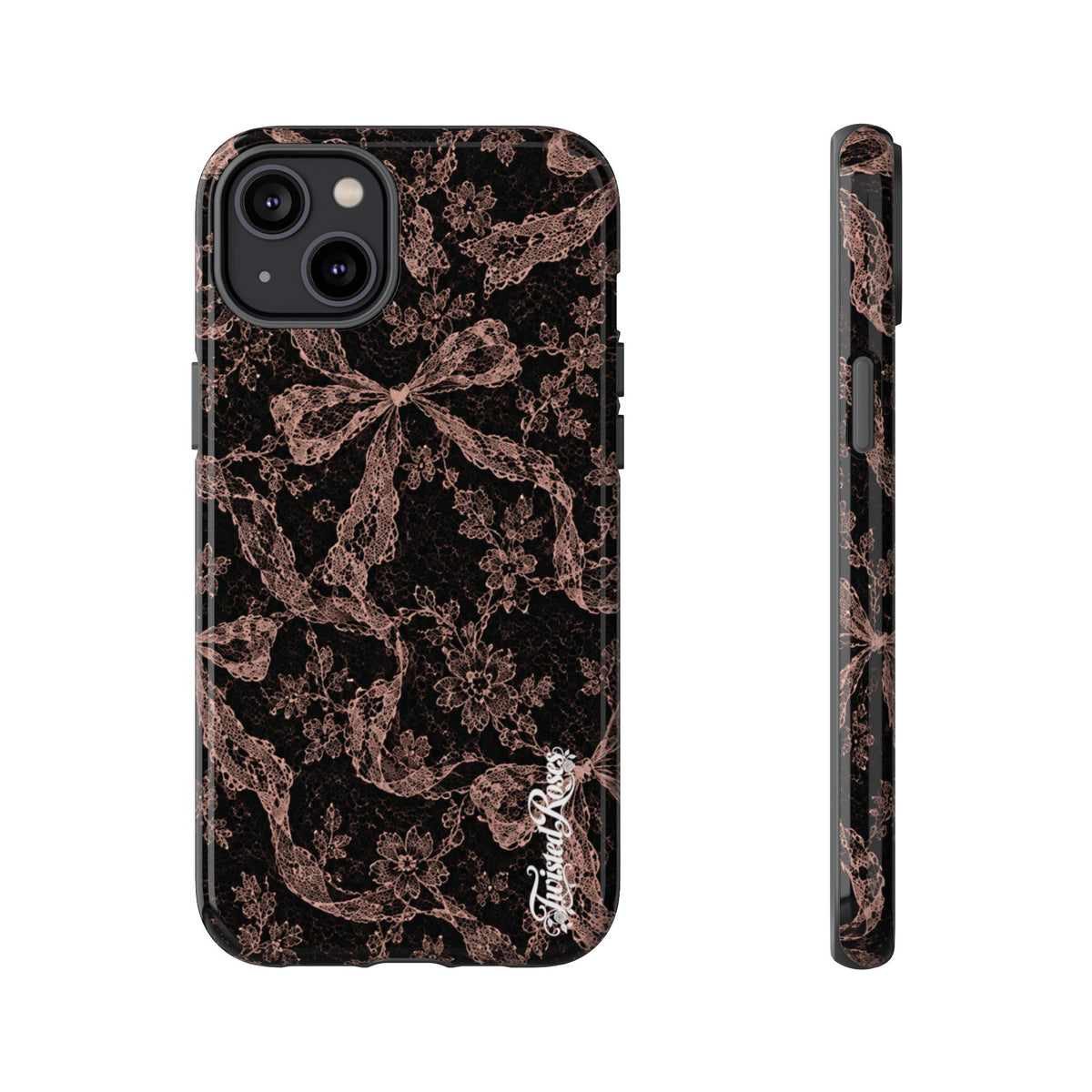🎀 Coquette Noir 🖤– Laced in Trouble Phone Case