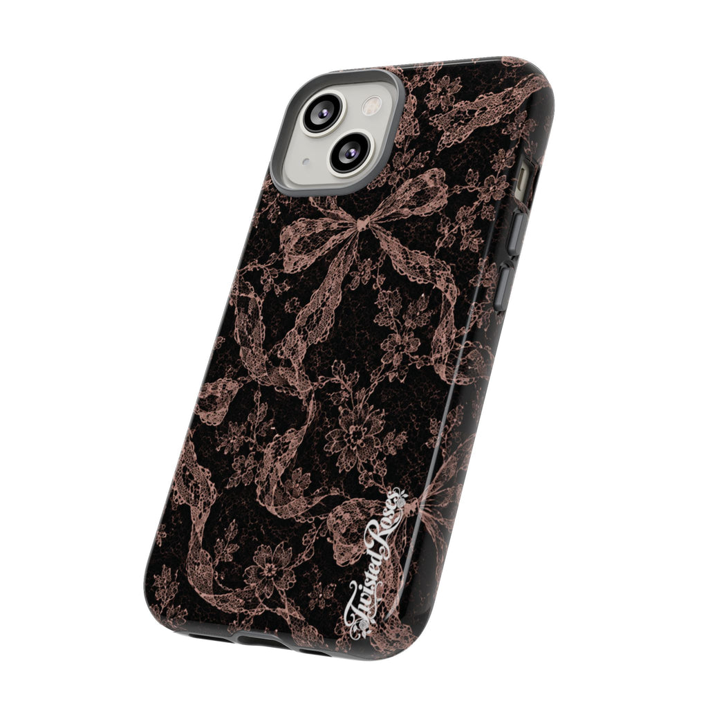 🎀 Coquette Noir 🖤– Laced in Trouble Phone Case