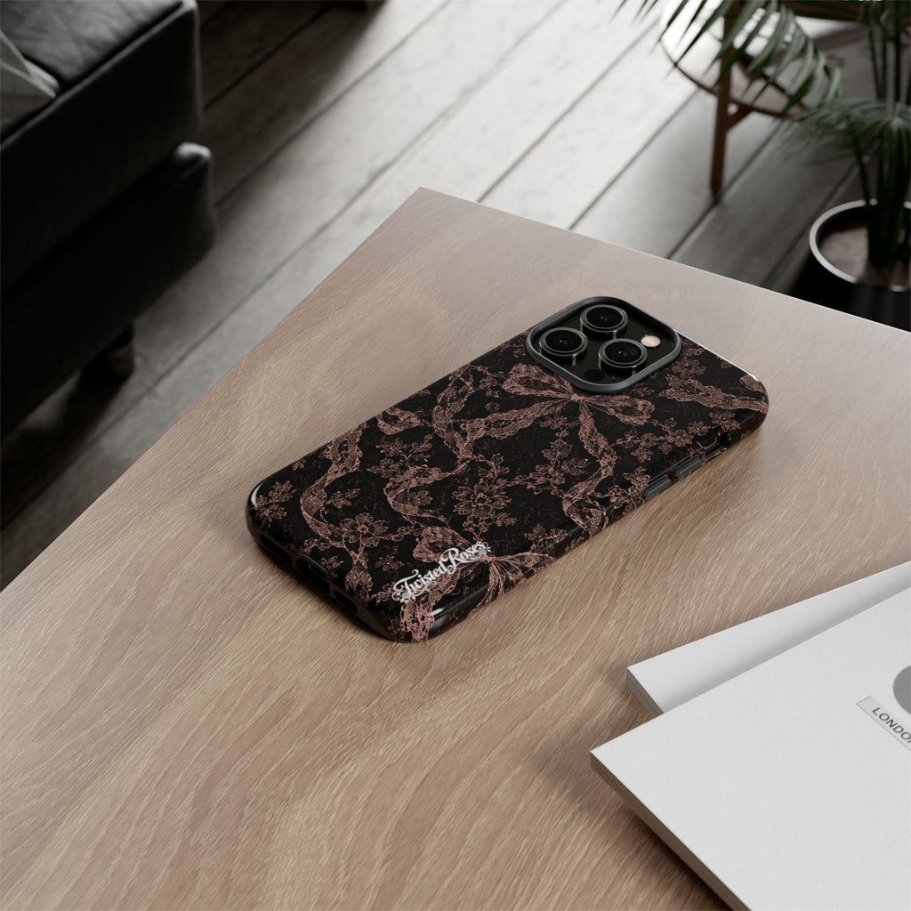 🎀 Coquette Noir 🖤– Laced in Trouble Phone Case