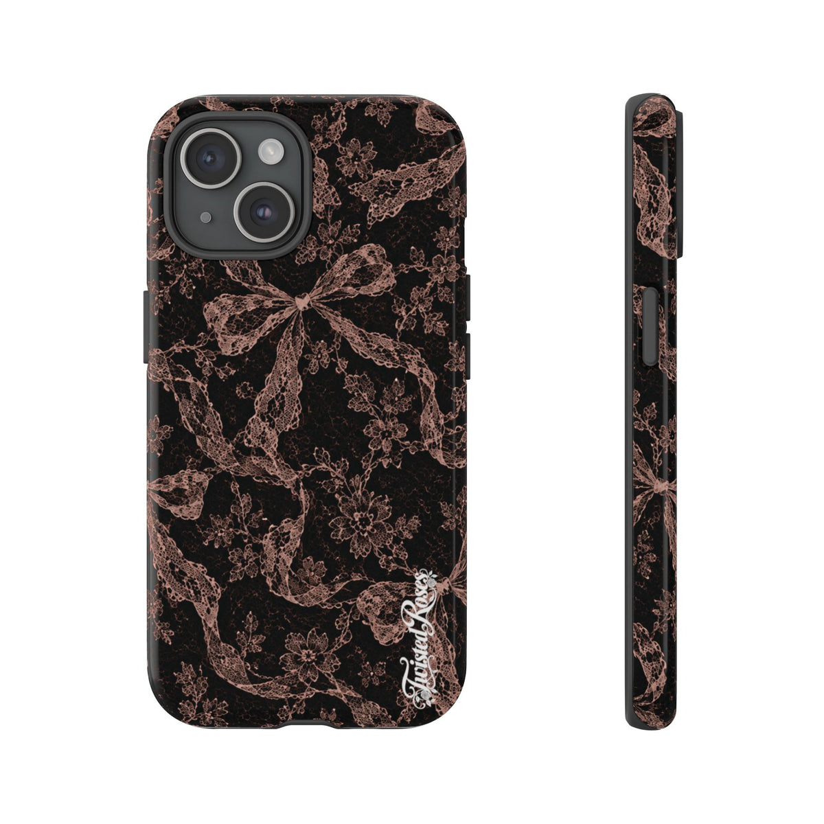 🎀 Coquette Noir 🖤– Laced in Trouble Phone Case