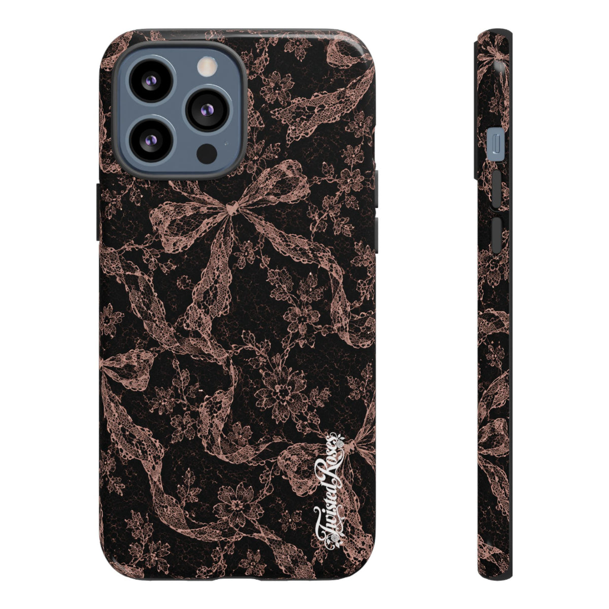 🎀 Coquette Noir 🖤– Laced in Trouble Phone Case