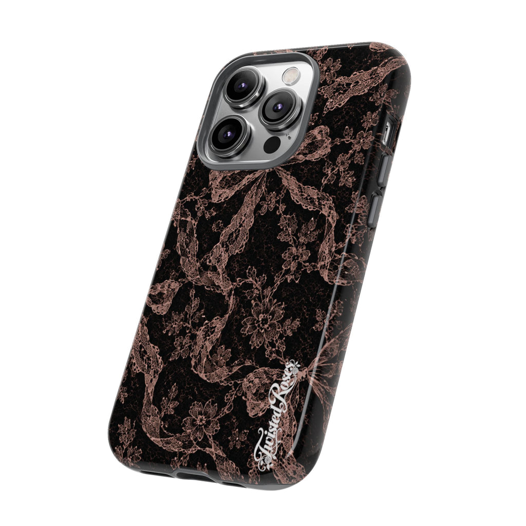 🎀 Coquette Noir 🖤– Laced in Trouble Phone Case