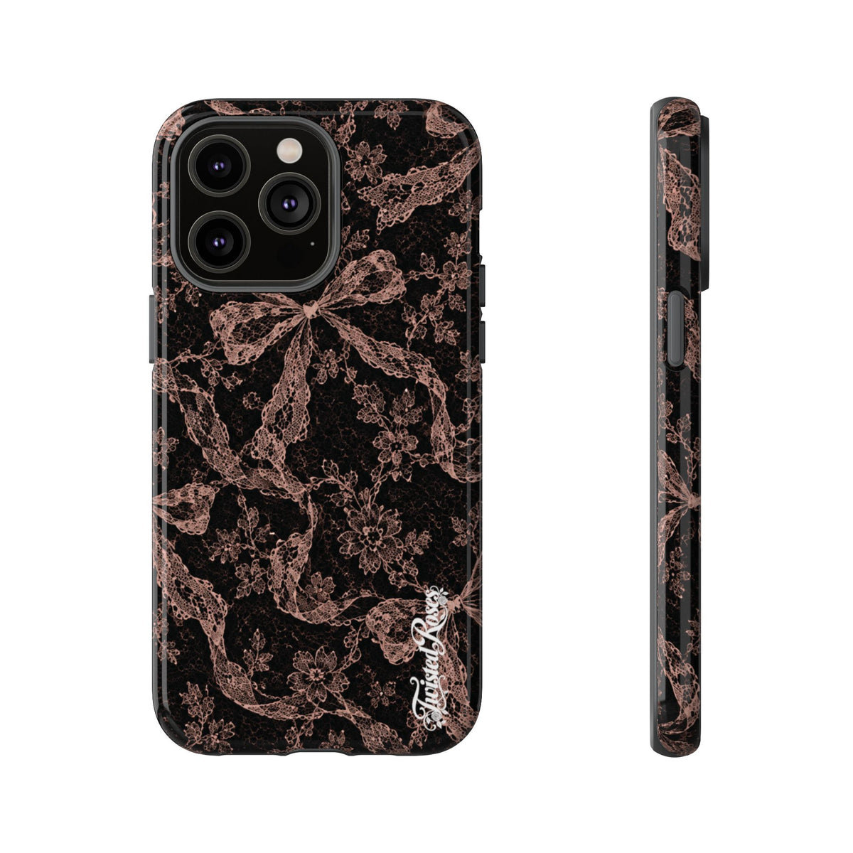 🎀 Coquette Noir 🖤– Laced in Trouble Phone Case