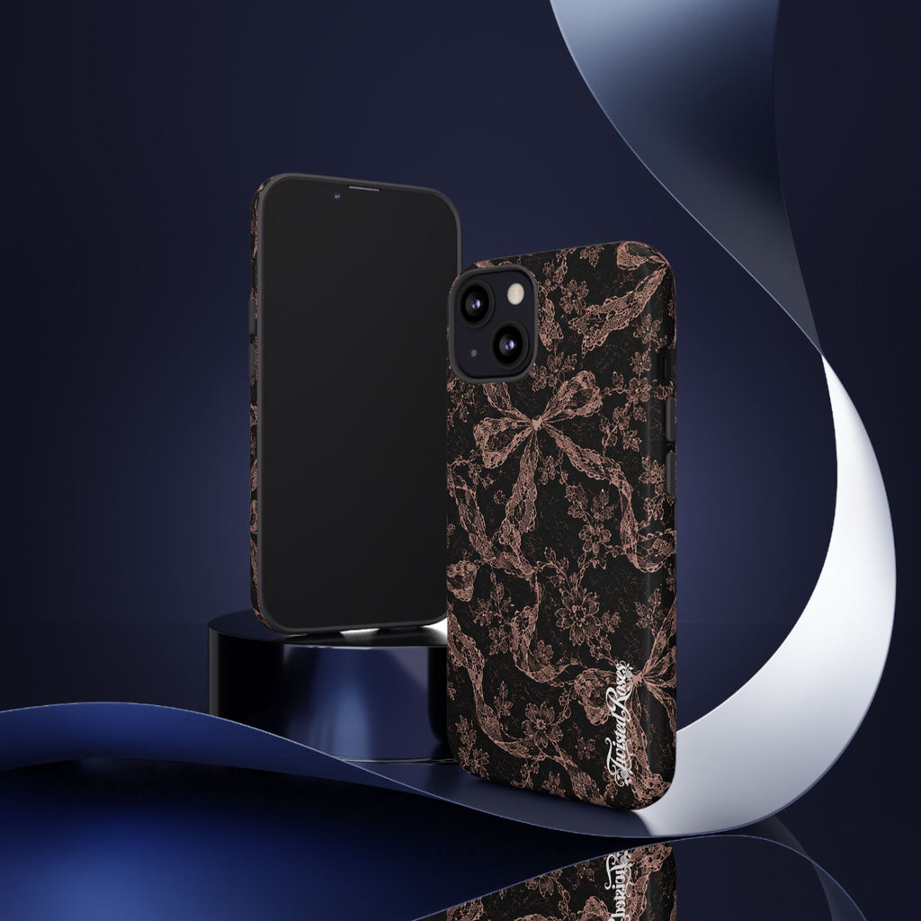🎀 Coquette Noir 🖤– Laced in Trouble Phone Case