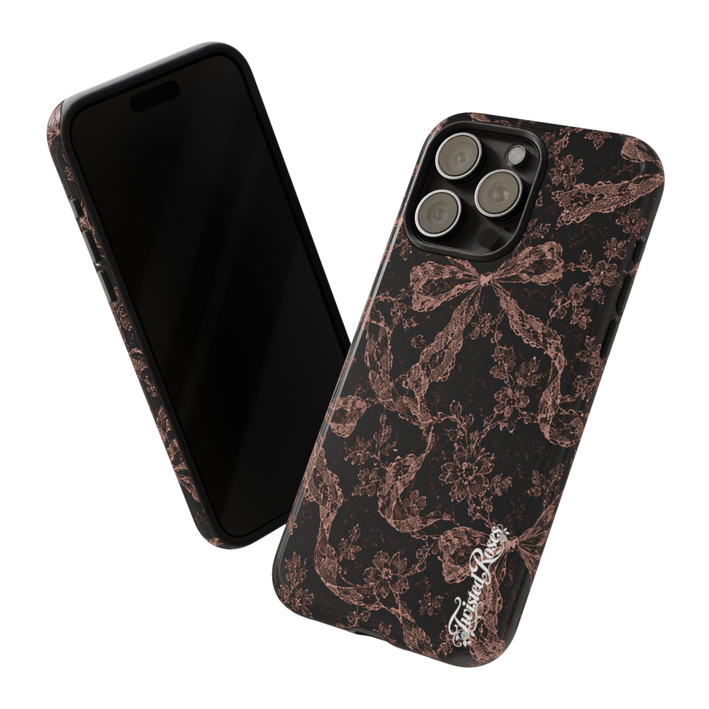 🎀 Coquette Noir 🖤– Laced in Trouble Phone Case
