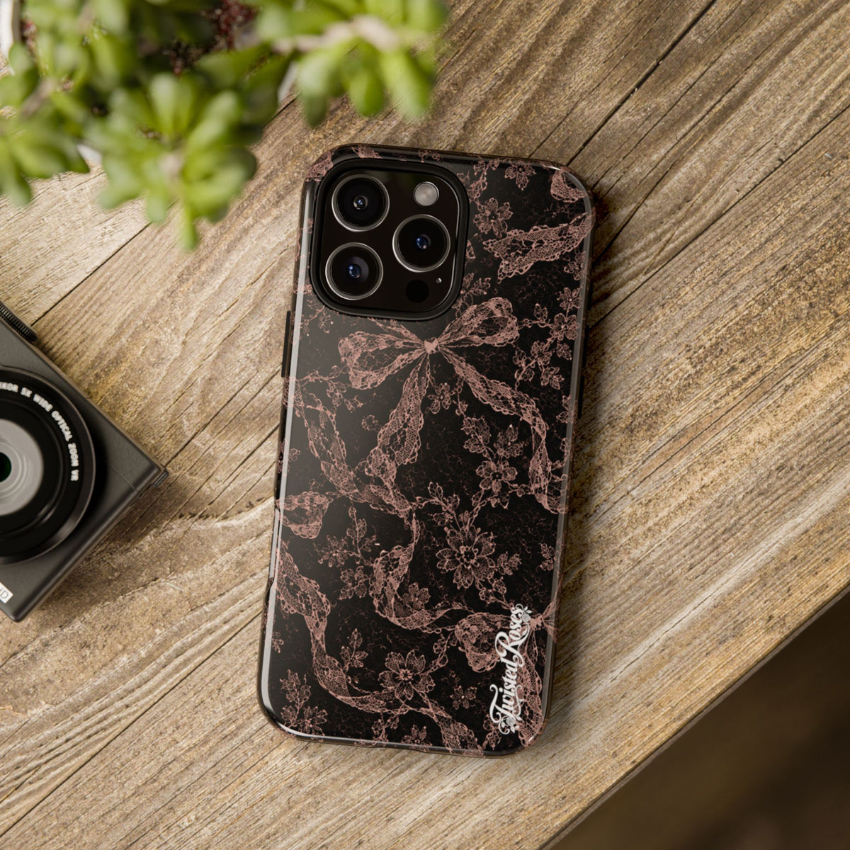 🎀 Coquette Noir 🖤– Laced in Trouble Phone Case