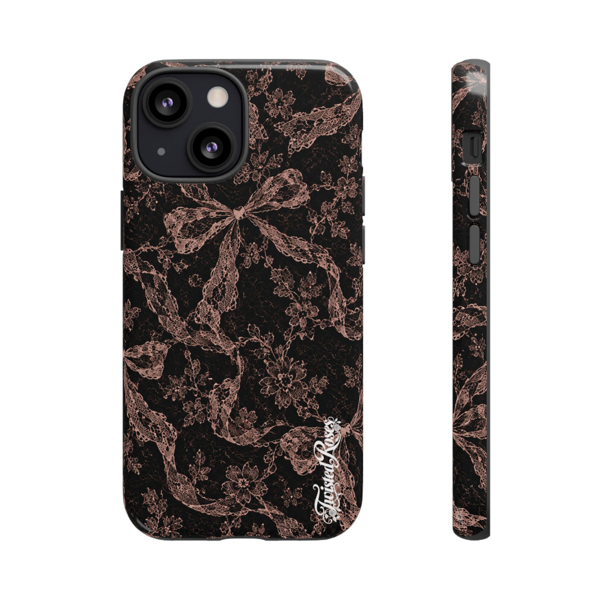 🎀 Coquette Noir 🖤– Laced in Trouble Phone Case
