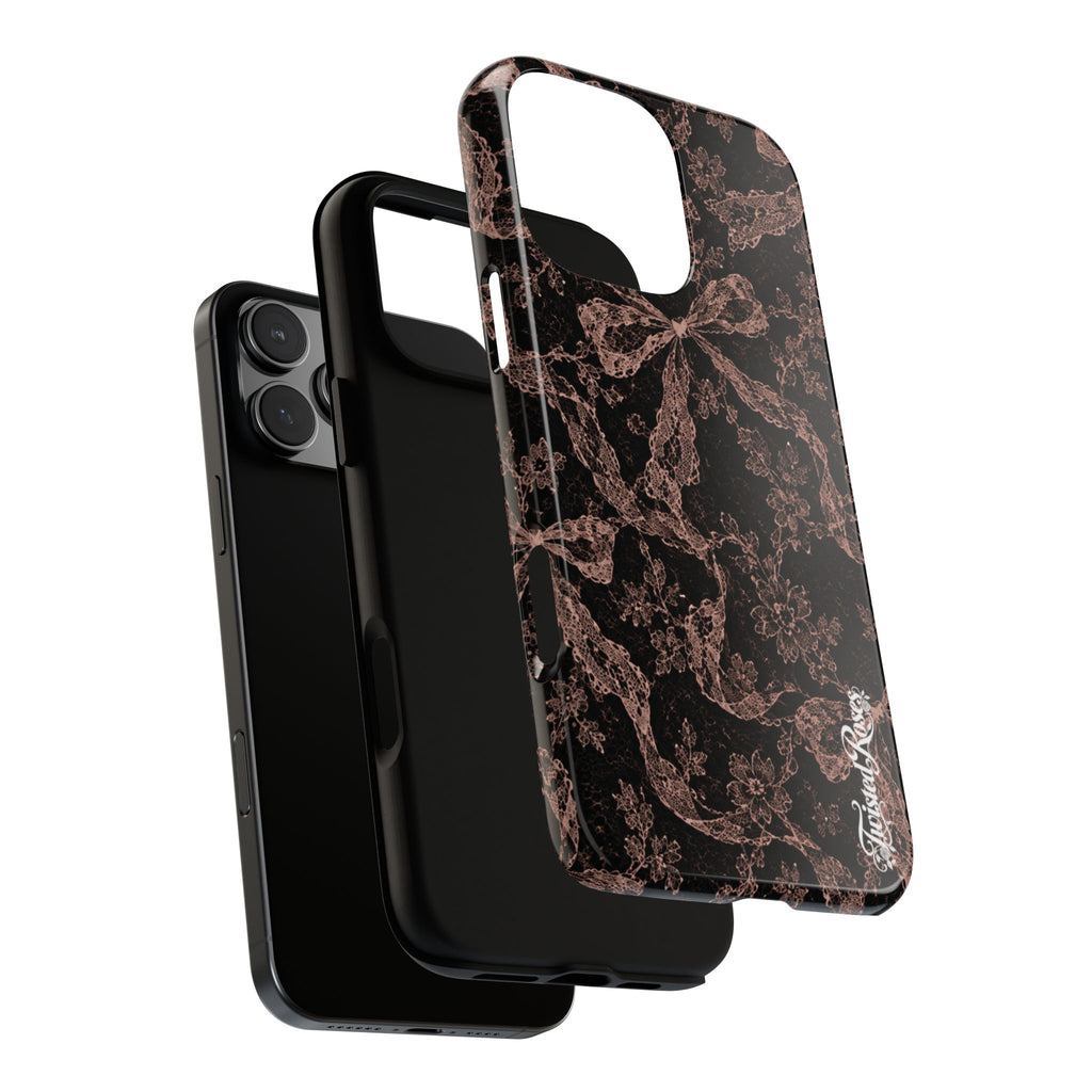 🎀 Coquette Noir 🖤– Laced in Trouble Phone Case