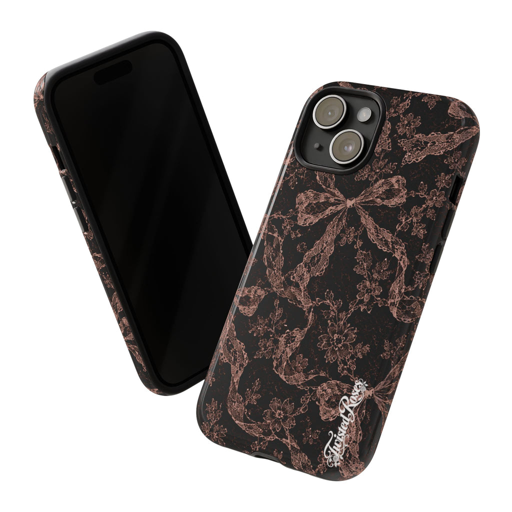 🎀 Coquette Noir 🖤– Laced in Trouble Phone Case