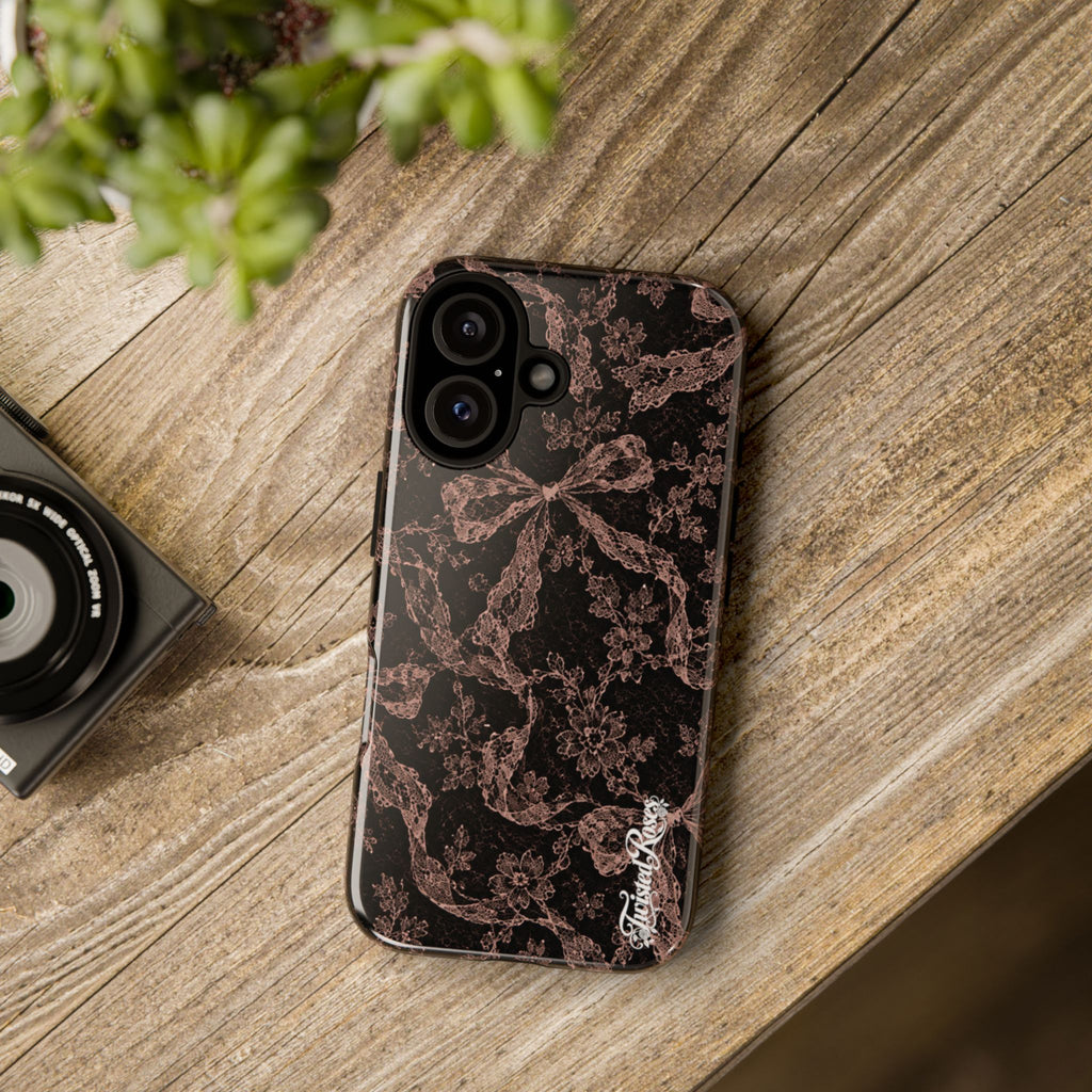 🎀 Coquette Noir 🖤– Laced in Trouble Phone Case
