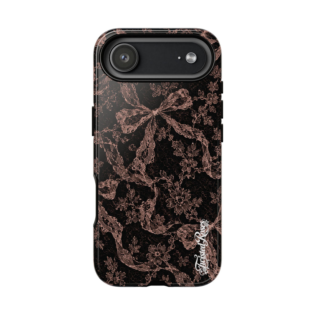 🎀 Coquette Noir 🖤– Laced in Trouble Phone Case
