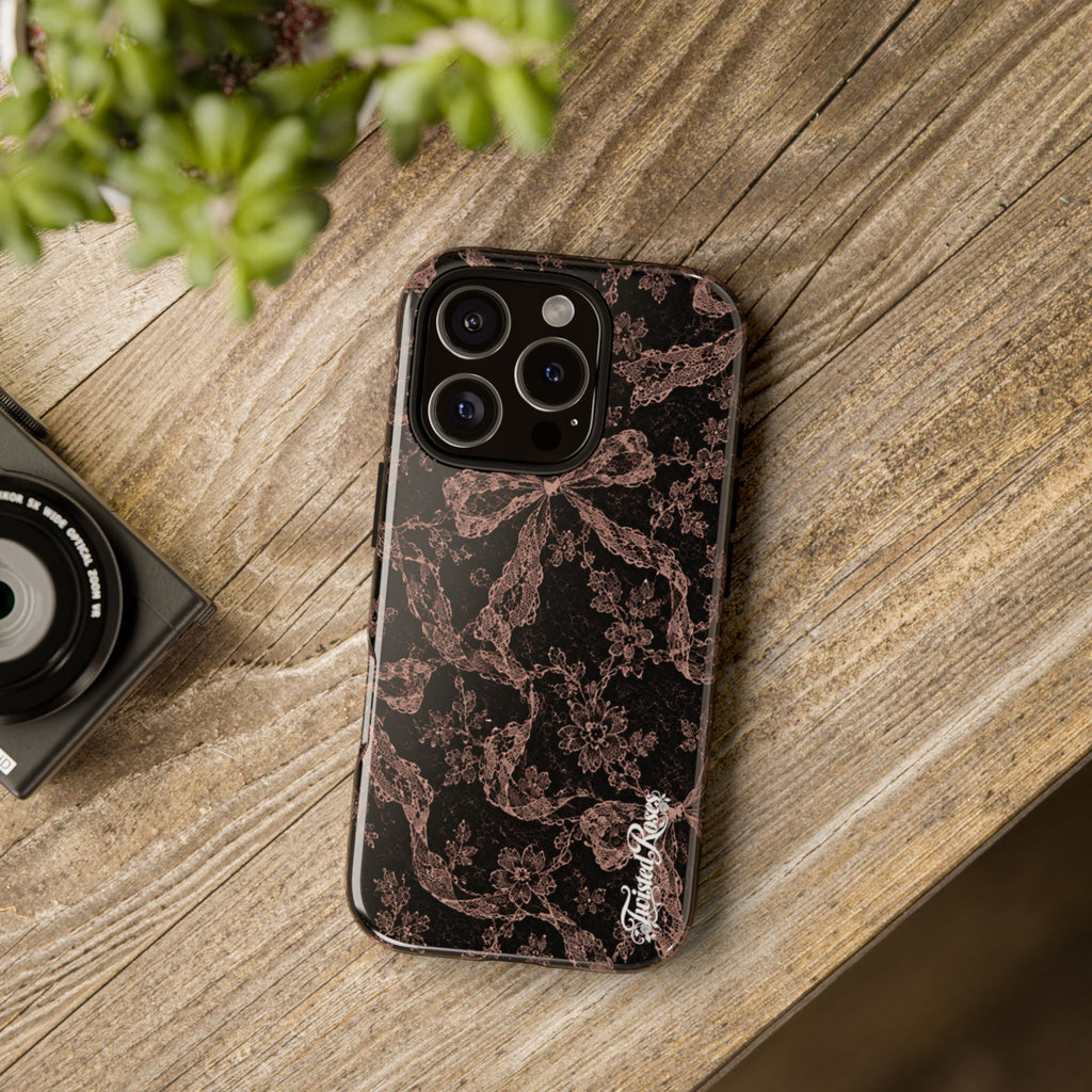 🎀 Coquette Noir 🖤– Laced in Trouble Phone Case